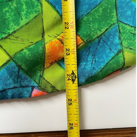 Joy Steven’s 60s Psychedelic Geometric Colorful Blouse Size S / M Bell Sleeve - Picture 8 of 11